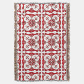 Intricses Red Snowflake Design Decke (Vorderseite Vertikal)