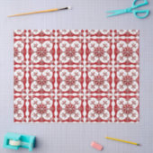 Intricses Red Snowflake Design Seidenpapier (Basteln)