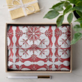 Intricses Red Snowflake Design Seidenpapier (Geschenk)