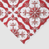 Intricses Red Snowflake Design Seidenpapier (Detail)