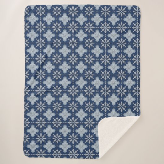 Intricses Snowflake-Muster Sherpadecke (Vorderseite)