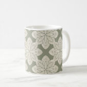 Intricsive Sage Green Blume Kaffeetasse (VorderseiteRechts)