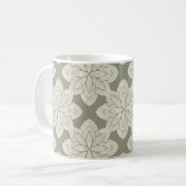 Intricsive Sage Green Blume Kaffeetasse (Vorderseite Links)
