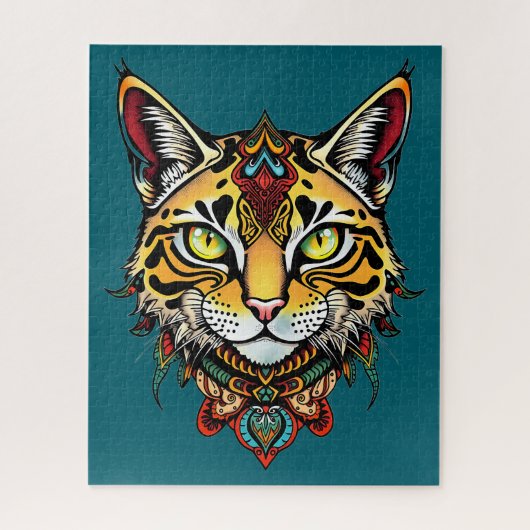 Intricsive Stamm Wildcat mit farbenfrohen Pat Puzzle (Vertikal)