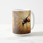 Intrictive Flügel: Das Moskito Fraktal Art Kaffeetasse (VorderseiteRechts)