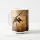 Intrictive Flügel: Das Moskito Fraktal Art Kaffeetasse (Vorderseite Links)