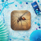 Intrictive Flügel: Das Moskito Fraktal Art Pappteller (Party)