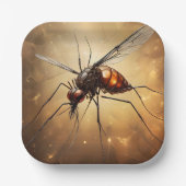 Intrictive Flügel: Das Moskito Fraktal Art Pappteller (Vorderseite)
