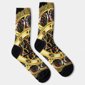 Intrigant detailliertes Mandala mit lebendigen Far Socken (Rechts)