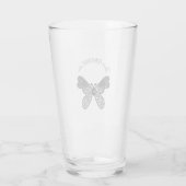Intrigantes Boho-Mandala-Schmetterling-Schwarz-Wei Glas (Rückseite)