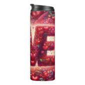 Intrigantes Herzpattern-Liebe-Typografie Thermosbecher (Nach rechts gedreht)