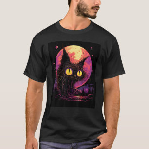 Intrigantes Katzen-Silhouetten-Design für Ihre Mod T-Shirt