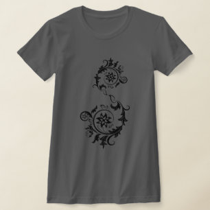 Intrigantes, ornamentales Mandala-Blumen-Swirbel-D T-Shirt