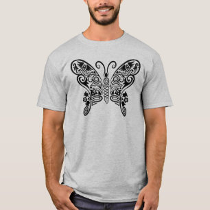 Intrigantes, ornamentales Mandala-Schmetterlingsde T-Shirt