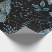 Intrigates Blumen- und Paisleymuster  Geschenkpapier (Ecke)