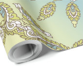Intrigates Blumenmuster mit symmetrischen Blättern Geschenkpapier (Rolleneckpunkt)