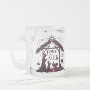 Intrigative Weihnachtsdarstellung auf Frostglas - Mattglastasse