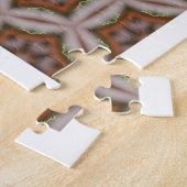 Intrigierendes geometrisches Sternmuster in Erdtön Puzzle (Seite)