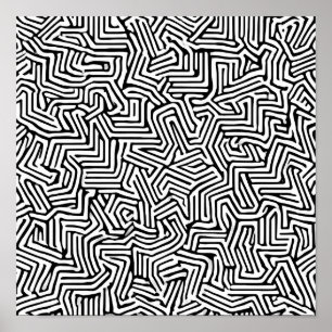 Intrigierendes Tessellations-Kachelmuster-Dekor Poster