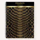 Intrikate Details einer lebhaften, giftigen Schlan Notizblock (Vorderseite)