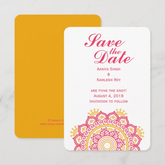 Intrikate Einstellung Save The Date (Vorne/Hinten)