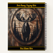 Intrikate Elchschnitzerei im Wald Notizblock (Rückseite)