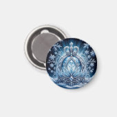 Intrikate, frostbedeckte Krone mit glühenden Edels Magnet (Vorderseite/Rückseite)