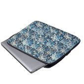 Intrikate, frostInspiriert Ziermuster Laptopschutzhülle (Vorne Knopf)