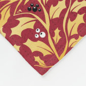 Intrikate goldene und rote, heilige Muster Fleecedecke (Ecke)