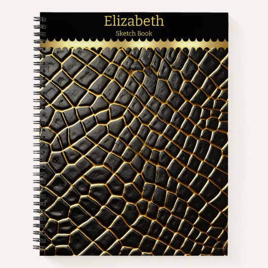 Intrikate Muster der Haut einer giftigen Schlange Notizblock (Vorderseite)