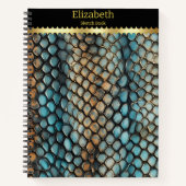 Intrikate Muster der Haut einer giftigen Schlange Notizblock (Vorderseite)