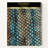 Intrikate Muster der Haut einer giftigen Schlange Notizblock (Rückseite)