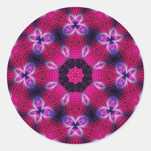 Intrikate rosa Aufkleber (Vorderseite)