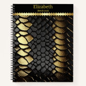 Intrikates Muster der Haut einer Schlange Notizblock (Vorderseite)