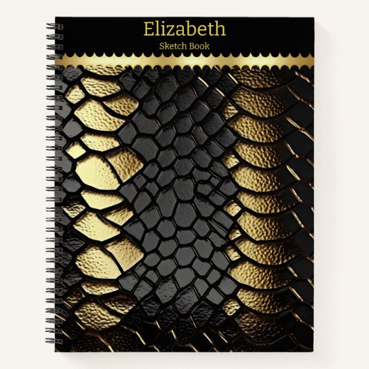 Intrikates Muster der Haut einer Schlange Notizblock (Vorderseite)
