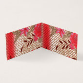 Intrikates Stoffdesign mit Blumenmuster (Innenseite)