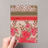Intrikates Stoffdesign mit Blumenmuster Acryleinladungen (Insitu (Handheld))