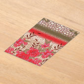 Intrikates Stoffdesign mit Blumenmuster Acryleinladungen (Ablage )
