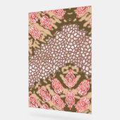 Intrikates Stoffdesign mit Blumenmuster Acrylschild (Winkel)