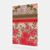 Intrikates Stoffdesign mit Blumenmuster Acrylschild (Winkel)