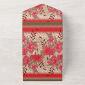 Intrikates Stoffdesign mit Blumenmuster All In One Einladung (Außenbereich)
