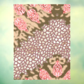 Intrikates Stoffdesign mit Blumenmuster Fensteraufkleber (Blatt 3)