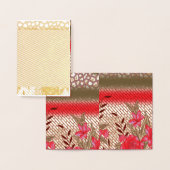 Intrikates Stoffdesign mit Blumenmuster Folienkarte (Anzeige)