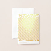 Intrikates Stoffdesign mit Blumenmuster Folienkarte (Rückseite mit Umschlag)