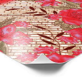 Intrikates Stoffdesign mit Blumenmuster Fotodruck (Ecke)