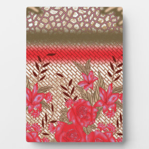 Intrikates Stoffdesign mit Blumenmuster Fotoplatte