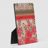 Intrikates Stoffdesign mit Blumenmuster Fotoplatte (Seite)