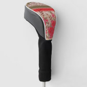 Intrikates Stoffdesign mit Blumenmuster Golf Headcover (angewinkelt)