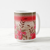 Intrikates Stoffdesign mit Blumenmuster Kaffeetasse (VorderseiteRechts)