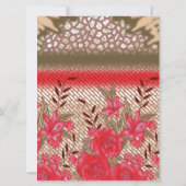 Intrikates Stoffdesign mit Blumenmuster Karte (Rückseite)